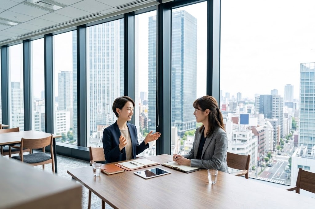 学生と向き合うMoreVisionのメンバー